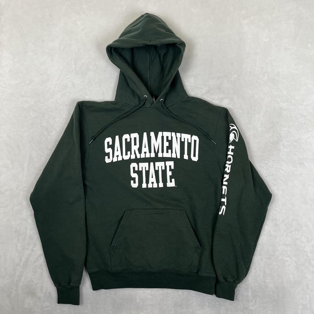 VTG Sacramento State Hornets Hoodie Sweatshirt Size Small Green NCAA Champion